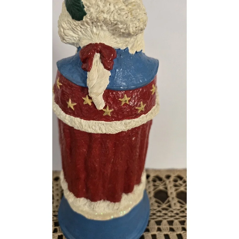 Colonial America Santa Figurine AU99 Patriotic Christmas Statue Vintage Decor